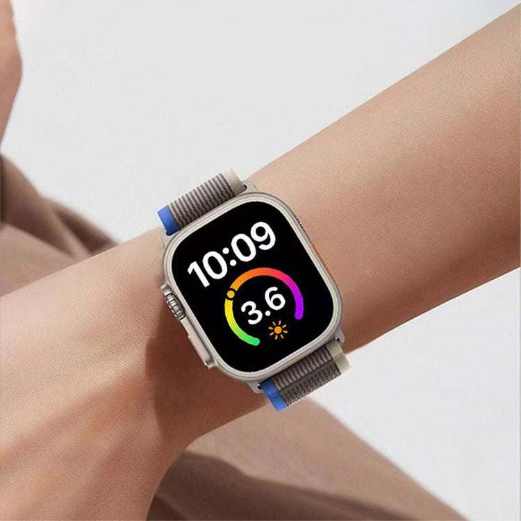 Meget Hårdfør Metal Og Nylon Universal Rem passer til Apple Smartwatch - Sølv#serie_2