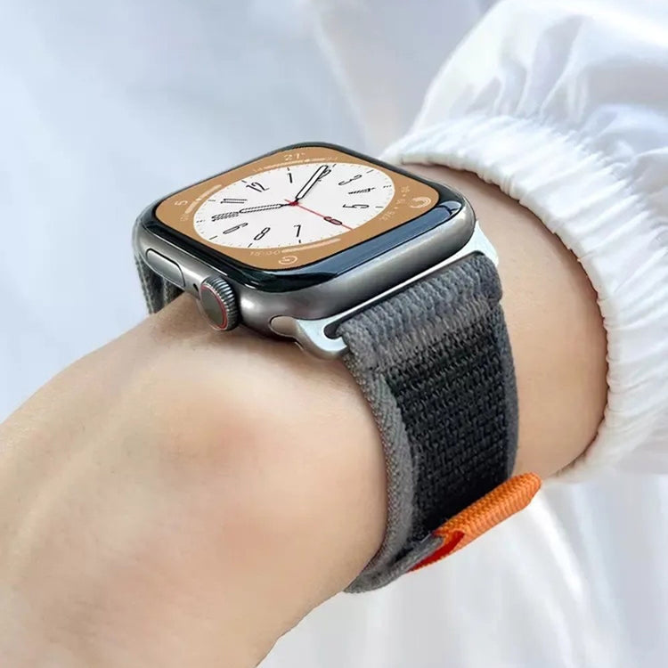 Meget Hårdfør Metal Og Nylon Universal Rem passer til Apple Smartwatch - Blå#serie_9