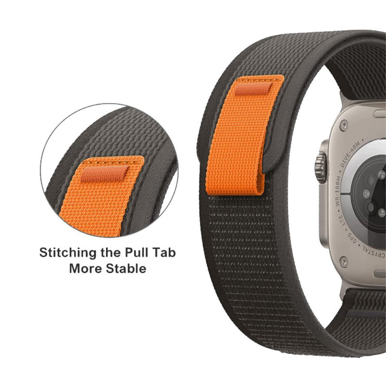 Meget Hårdfør Metal Og Nylon Universal Rem passer til Apple Smartwatch - Orange#serie_12