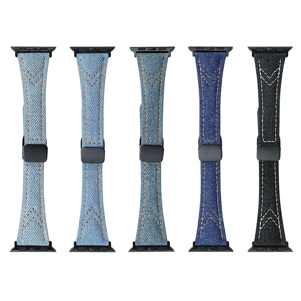 Vildt Fint Metal Og Nylon Universal Rem passer til Apple Smartwatch - Blå#serie_4