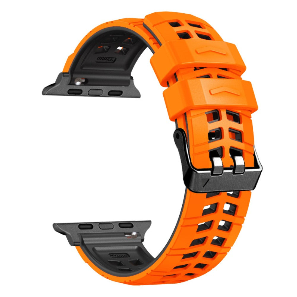 Vildt Pænt Metal Og Silikone Universal Rem passer til Apple Smartwatch - Orange#serie_3