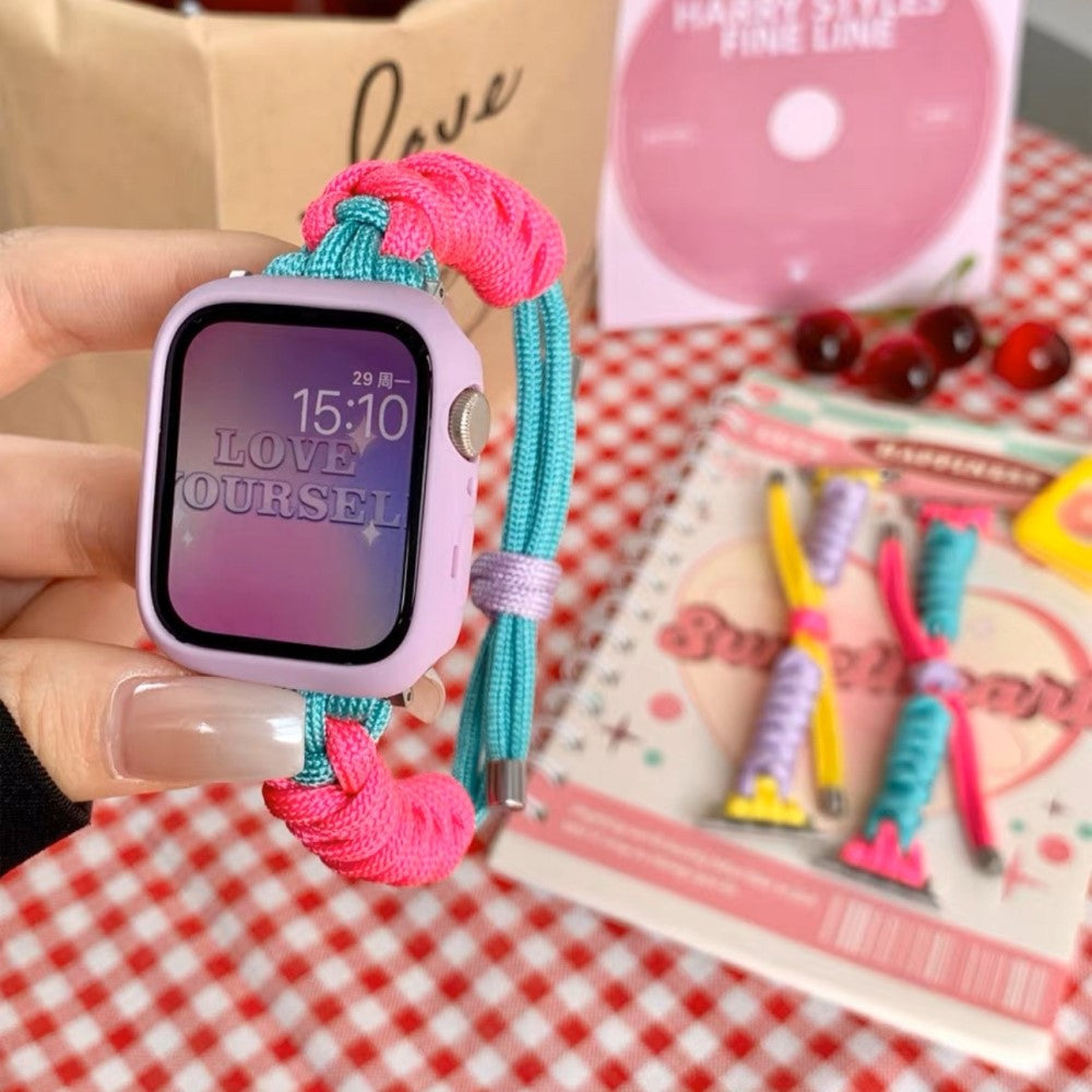 Super Pænt Metal Og Nylon Universal Rem passer til Apple Smartwatch - Flerfarvet#serie_1