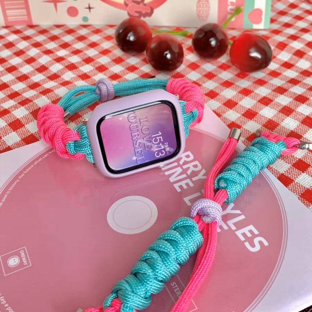 Super Pænt Metal Og Nylon Universal Rem passer til Apple Smartwatch - Flerfarvet#serie_4