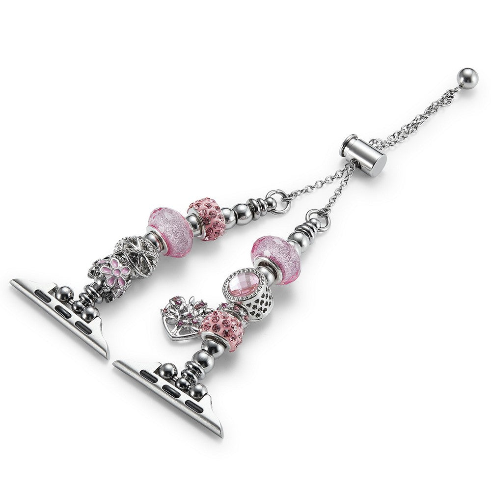 Helt Vildt Cool Metal Universal Rem passer til Apple Smartwatch - Pink#serie_1