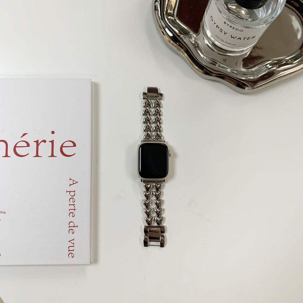 Vildt Fed Metal Universal Rem passer til Apple Smartwatch - Sølv#serie_5