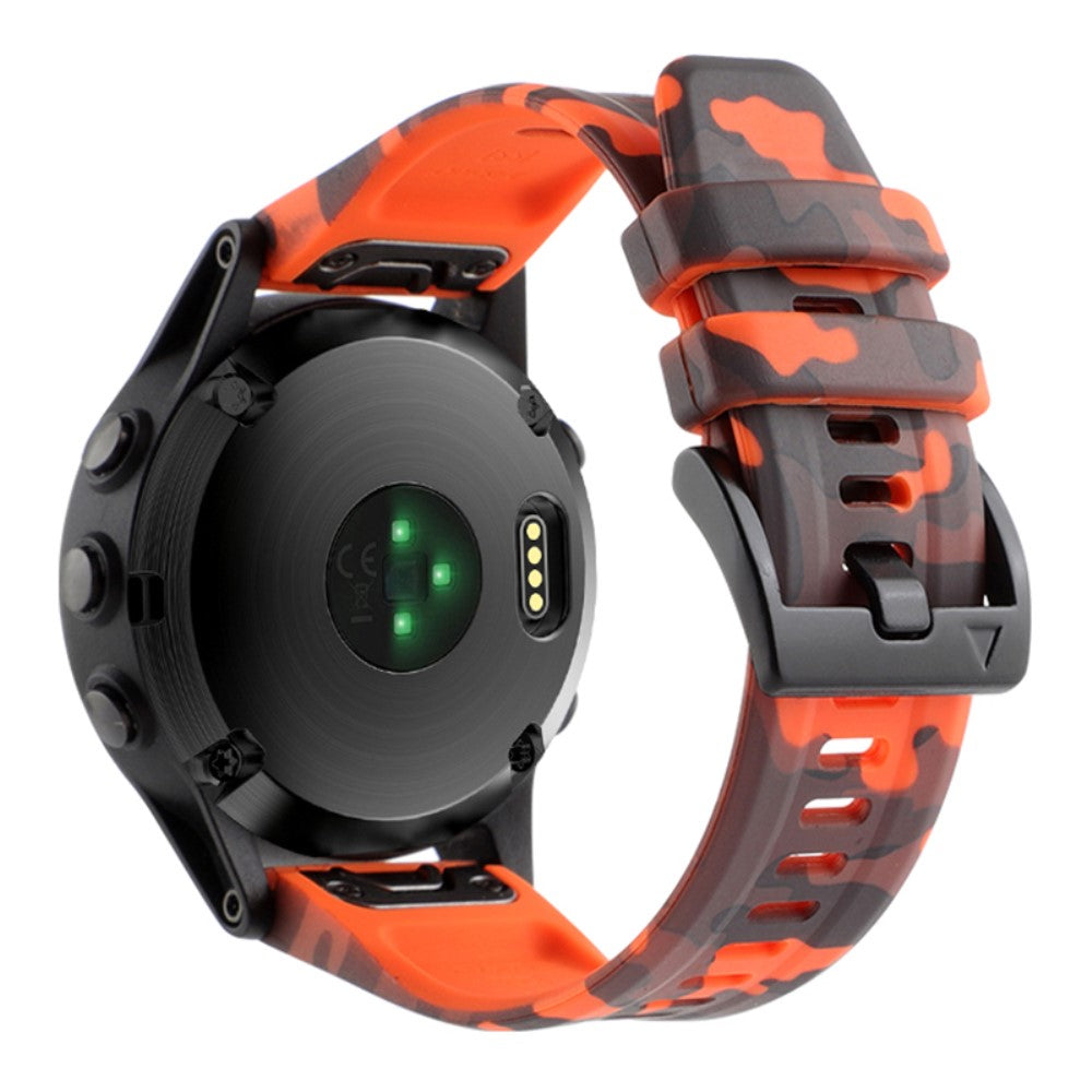 Holdbart Metal Og Silikone Universal Rem passer til Smartwatch - Orange#serie_4