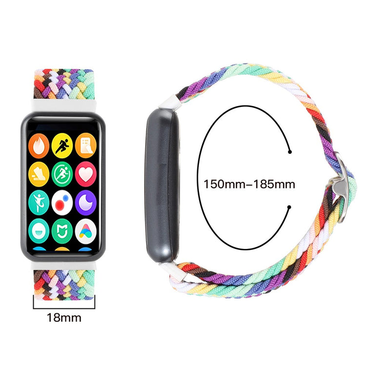 Xiaomi Smart Band 8 Pro Nylon Watch Band Adjustable Woven Strap - Colorful Black#serie_12