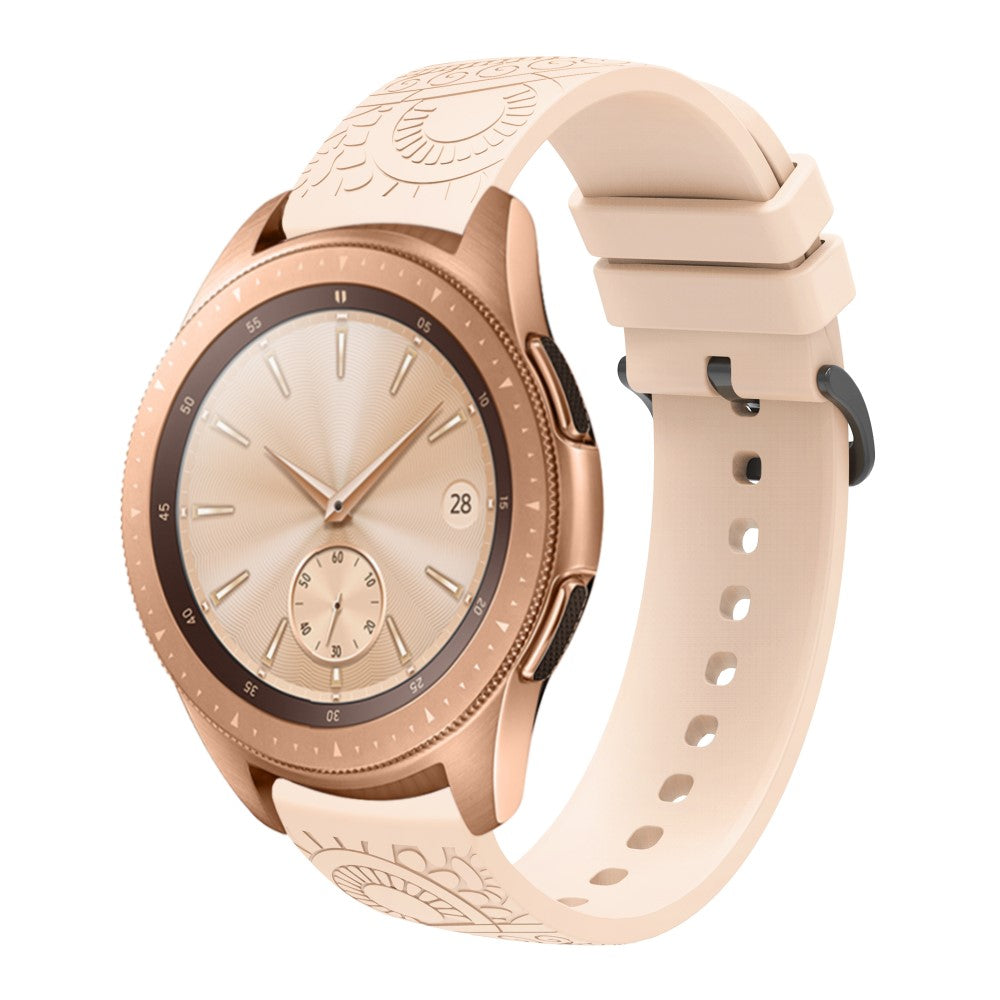 Garmin Vivomove / Samsung Gear Sport / Pebble 2 / Huawei Watch 2 Patten Silicone Strap 20mm Watchband - Khaki#serie_6