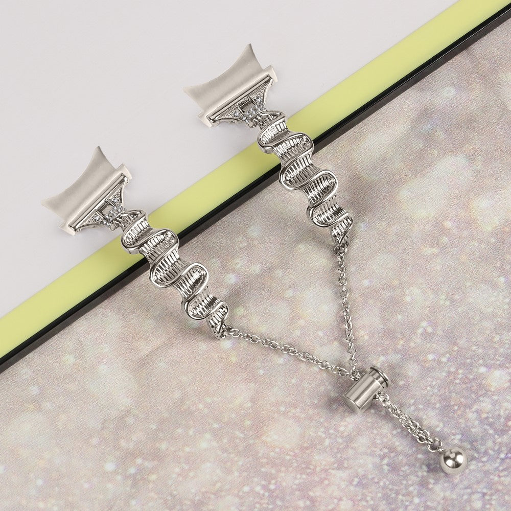 Eminent Metal Og Rhinsten Universal Rem passer til Samsung Smartwatch - Sølv#serie_4