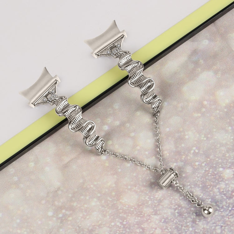 Eminent Metal Og Rhinsten Universal Rem passer til Samsung Smartwatch - Sølv#serie_4