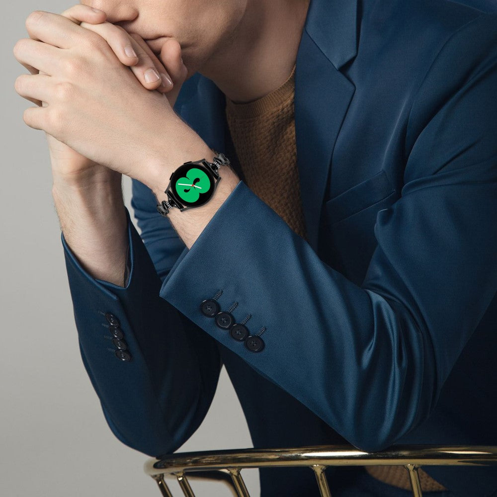 Samsung Galaxy Watch Universal 20mm Watch Band 20mm Rhinestones Decor Bracelet Strap - Black#serie_1