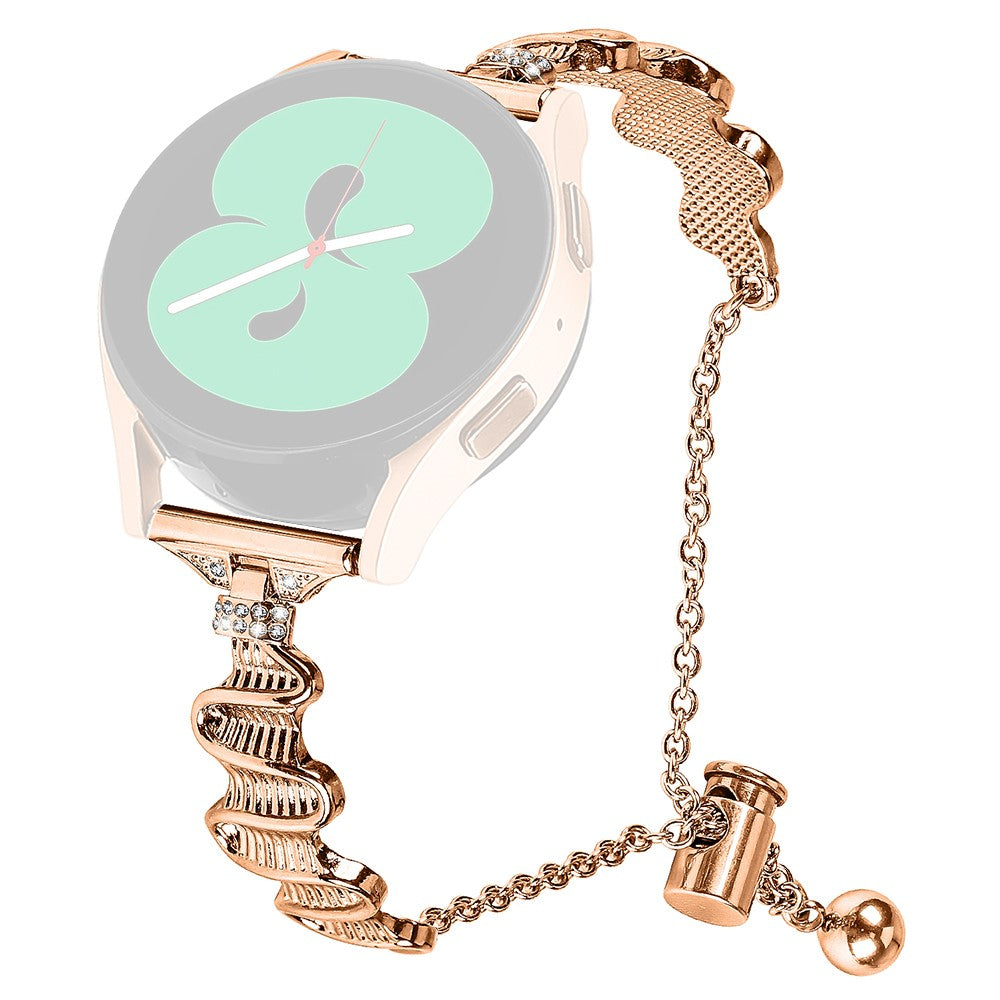 Fint Metal Og Rhinsten Universal Rem passer til Smartwatch - Pink#serie_3