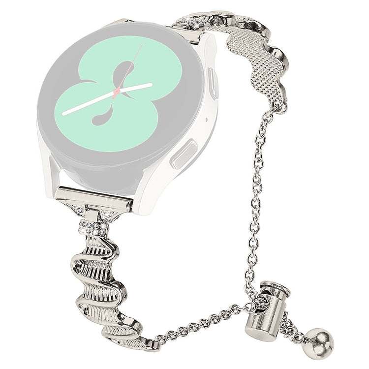 Fint Metal Og Rhinsten Universal Rem passer til Smartwatch - Sølv#serie_4