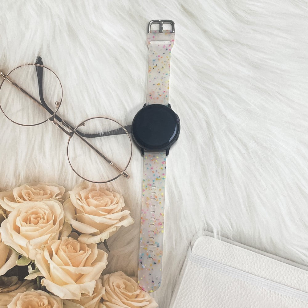 Meget Kønt Silikone Universal Rem passer til Smartwatch - Gennemsigtig#serie_5