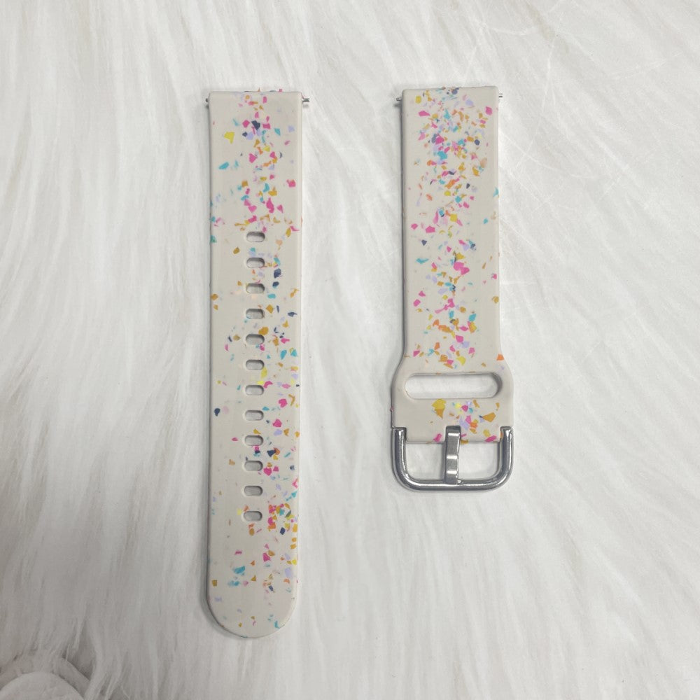 Meget Kønt Silikone Universal Rem passer til Smartwatch - Hvid#serie_6