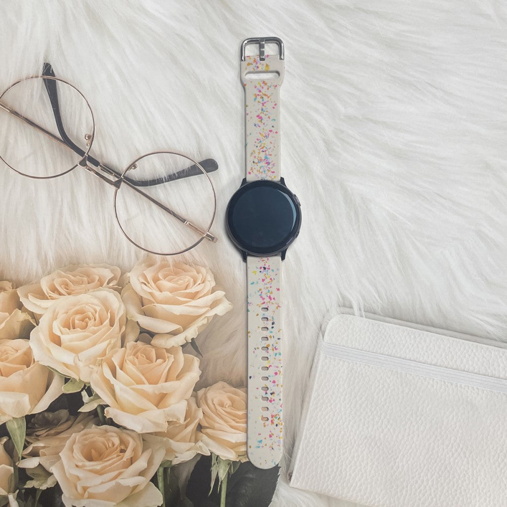 Meget Kønt Silikone Universal Rem passer til Smartwatch - Hvid#serie_6