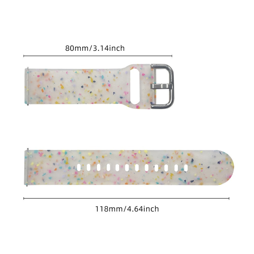 Samsung Galaxy Watch3 41mm / Huawei Watch GT 2 42mm Replacement Band 20mm Silicone Pattern Watch Strap - Transparent#serie_5