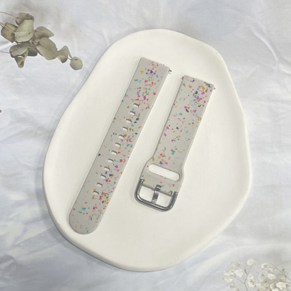 Helt Vildt Pænt Silikone Universal Rem passer til Smartwatch - Hvid#serie_6