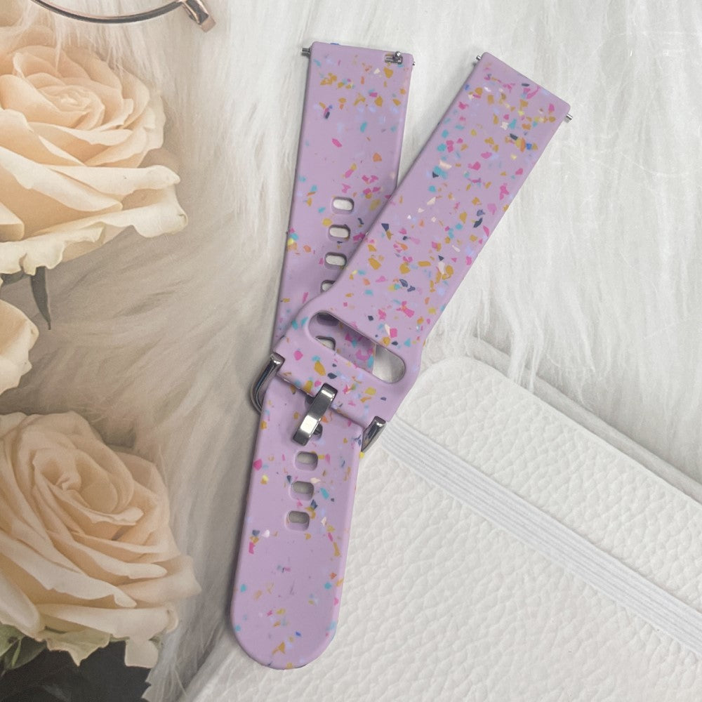 Helt Vildt Pænt Silikone Universal Rem passer til Smartwatch - Lilla#serie_7