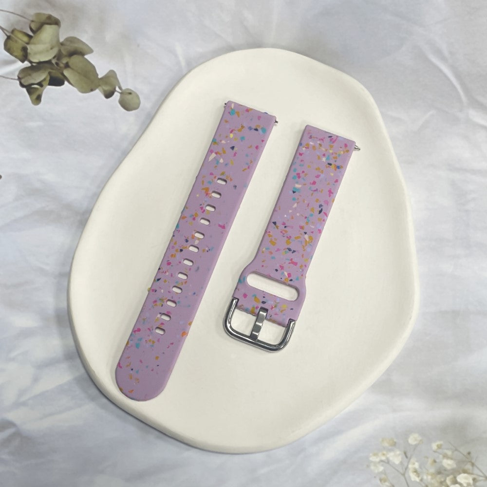 Helt Vildt Pænt Silikone Universal Rem passer til Smartwatch - Lilla#serie_7