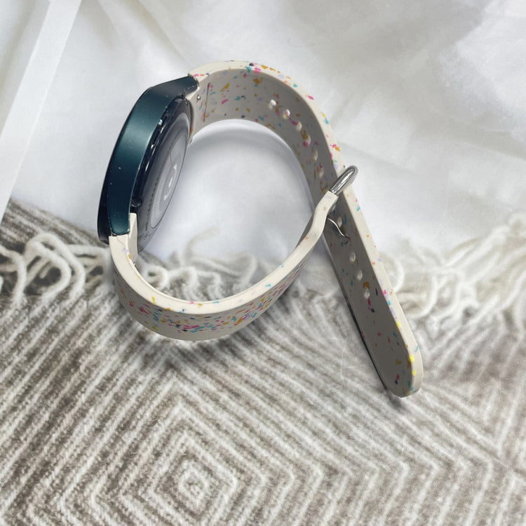 Rigtigt Slidstærk Silikone Universal Rem passer til Samsung Smartwatch - Hvid#serie_5