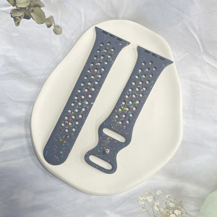 Mega Slidstærk Silikone Universal Rem passer til Apple Smartwatch - Blå#serie_1