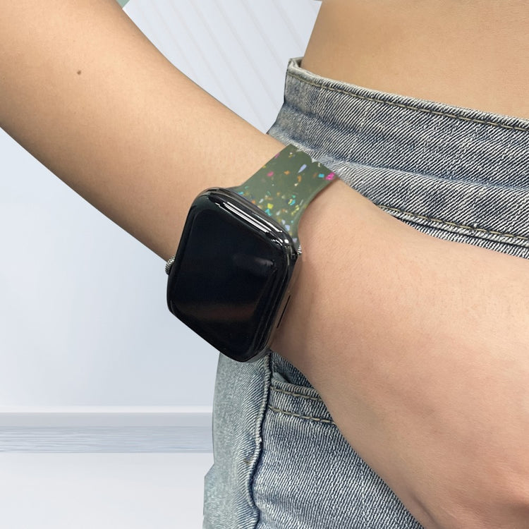 Sejt Silikone Universal Rem passer til Apple Smartwatch - Grøn#serie_3