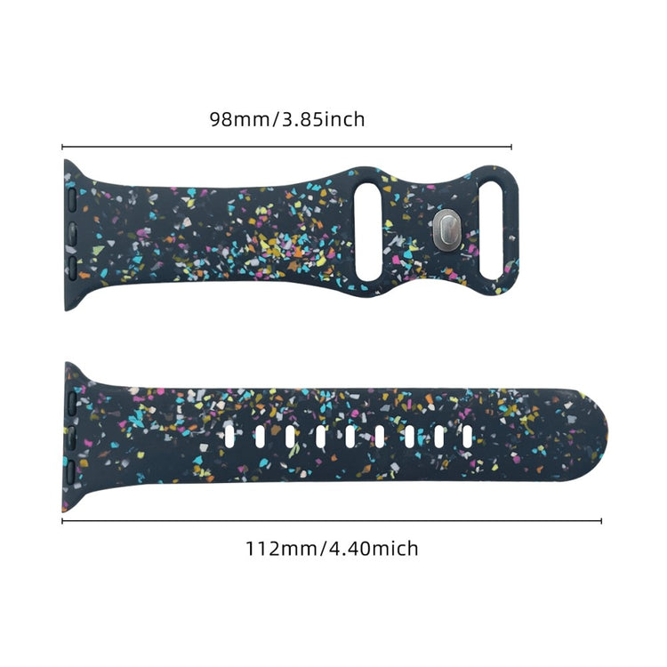 Pattern Band Apple Watch Universal 49mm/45mm/42mm Silicone Watch Strap - Dark Blue#serie_4