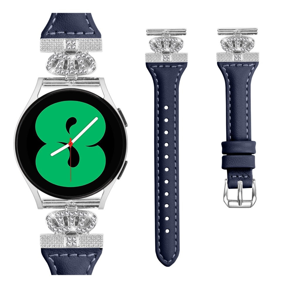 Udsøgt Kunstlæder Og Rhinsten Universal Rem passer til Smartwatch - Blå#serie_3