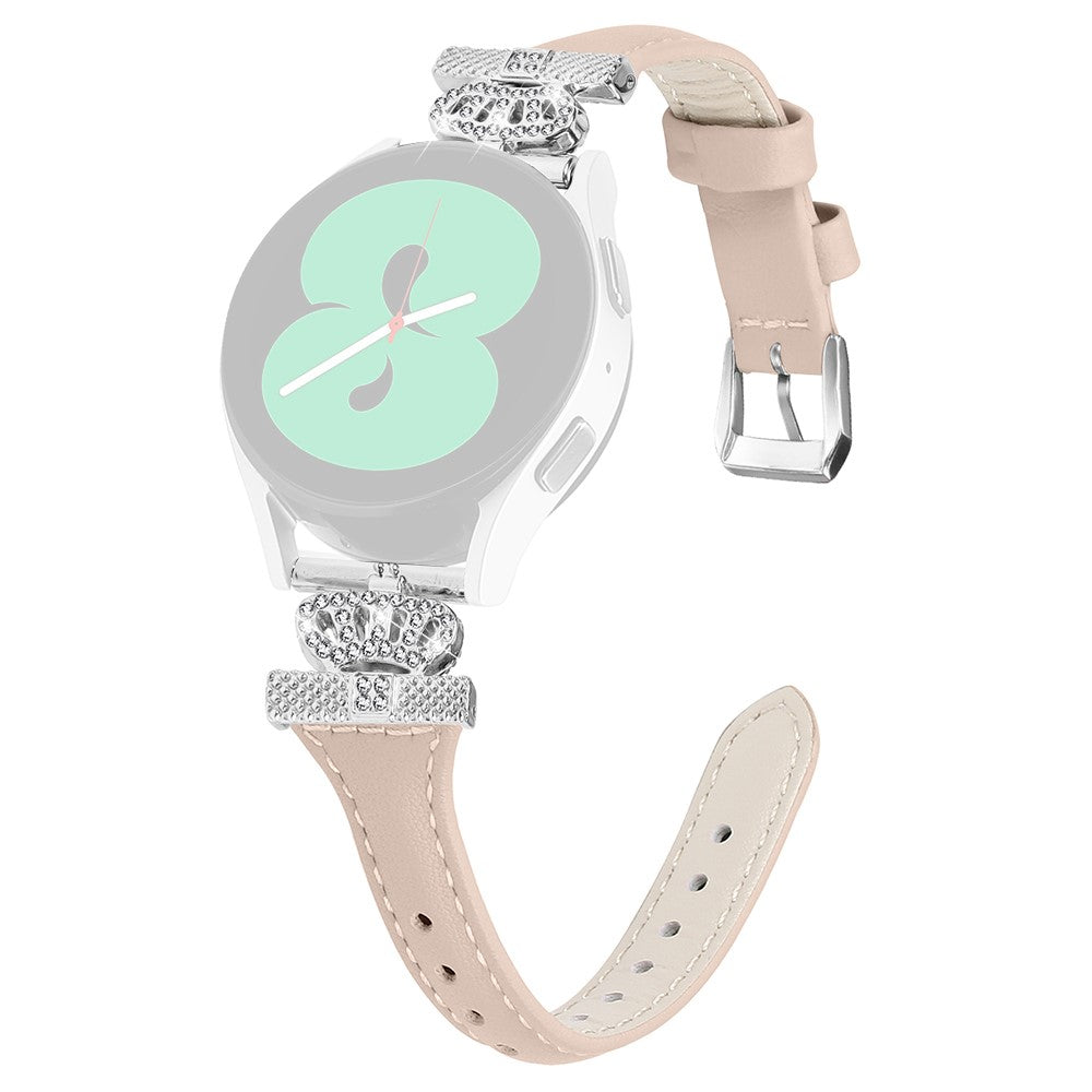 Udsøgt Kunstlæder Og Rhinsten Universal Rem passer til Smartwatch - Hvid#serie_5