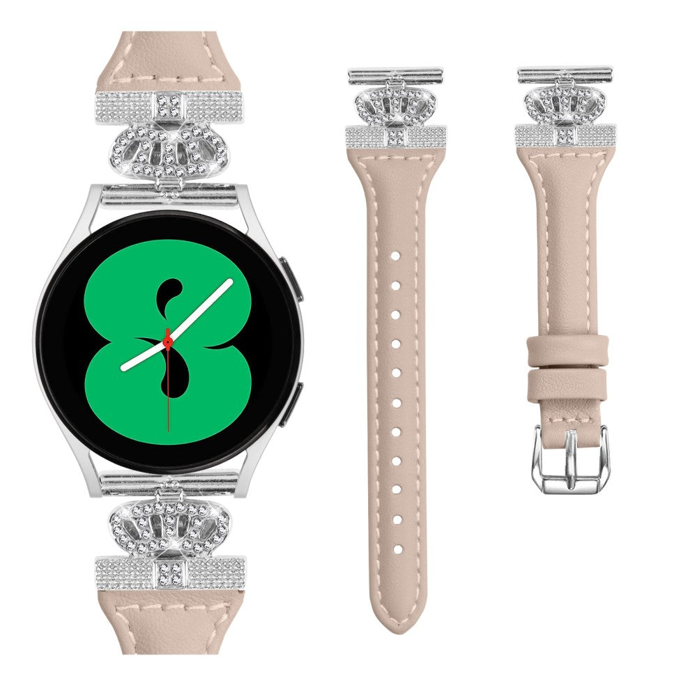 Udsøgt Kunstlæder Og Rhinsten Universal Rem passer til Smartwatch - Hvid#serie_5