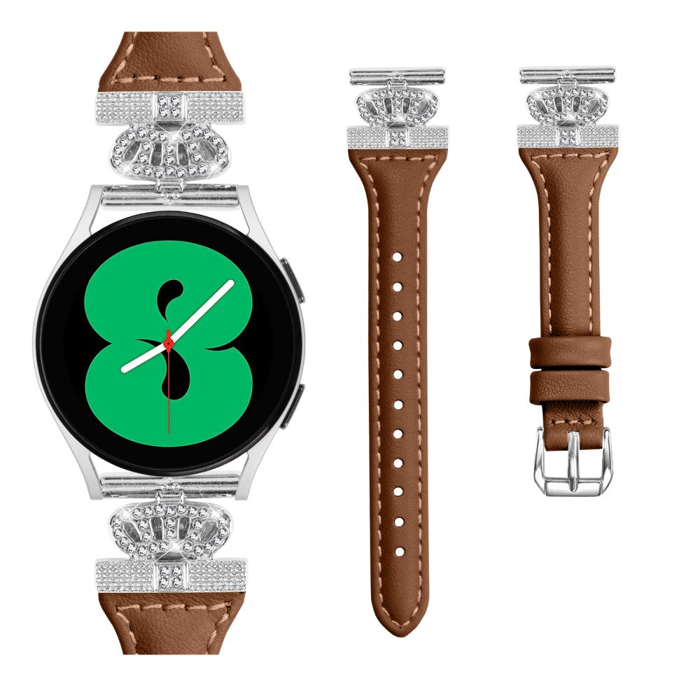 Udsøgt Kunstlæder Og Rhinsten Universal Rem passer til Smartwatch - Brun#serie_6