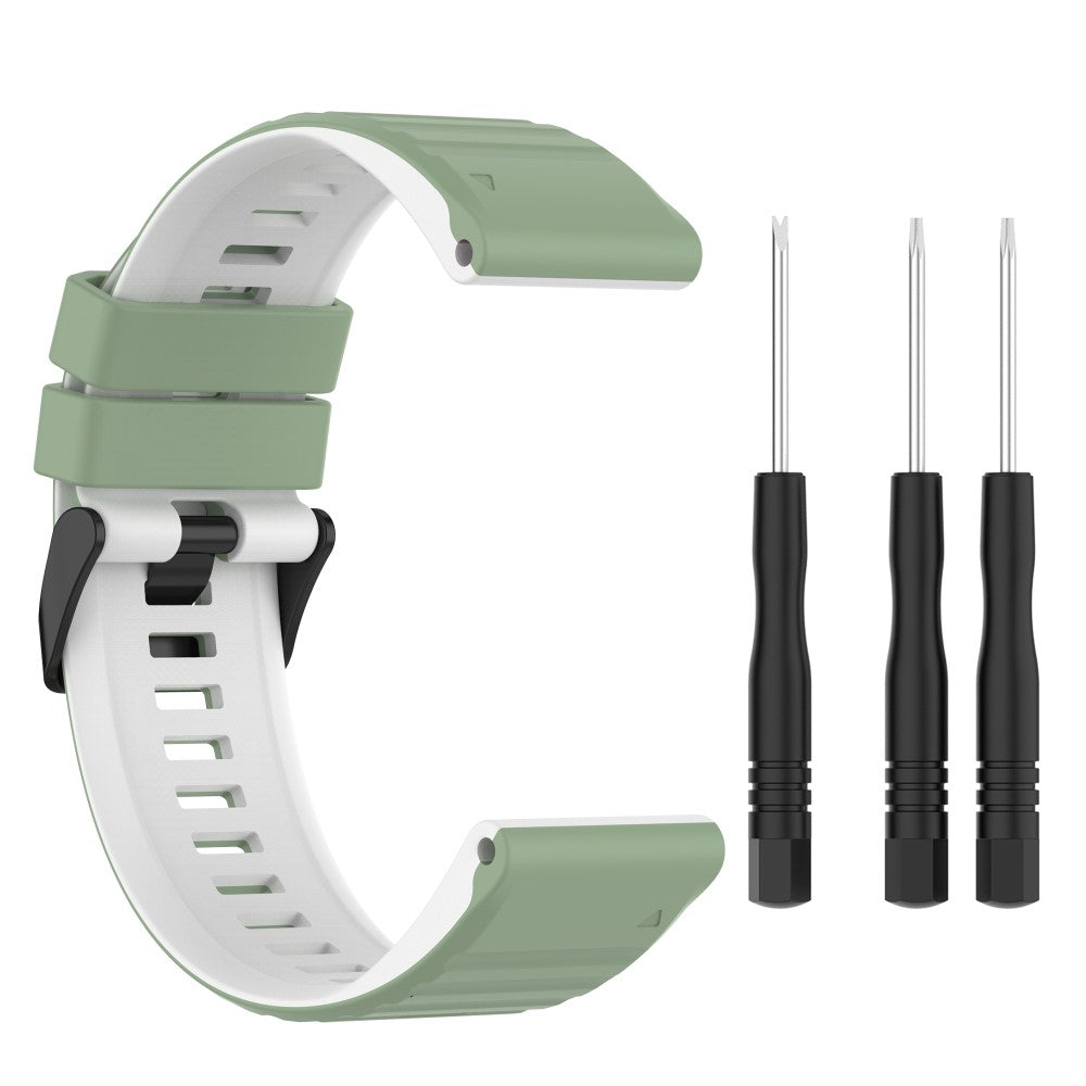Solid Silikone Universal Rem passer til Garmin Smartwatch - Grøn#serie_9
