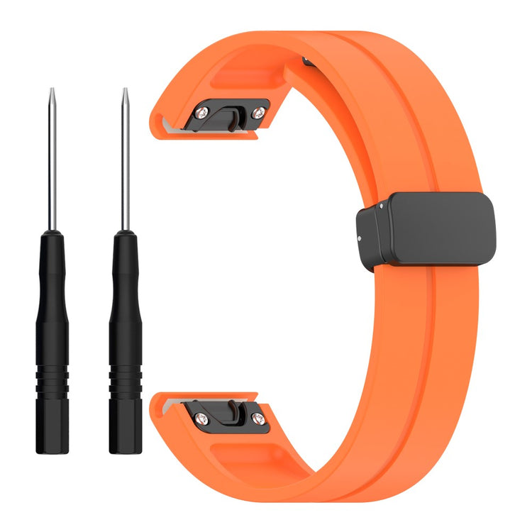 Holdbart Silikone Universal Rem passer til Smartwatch - Orange#serie_4