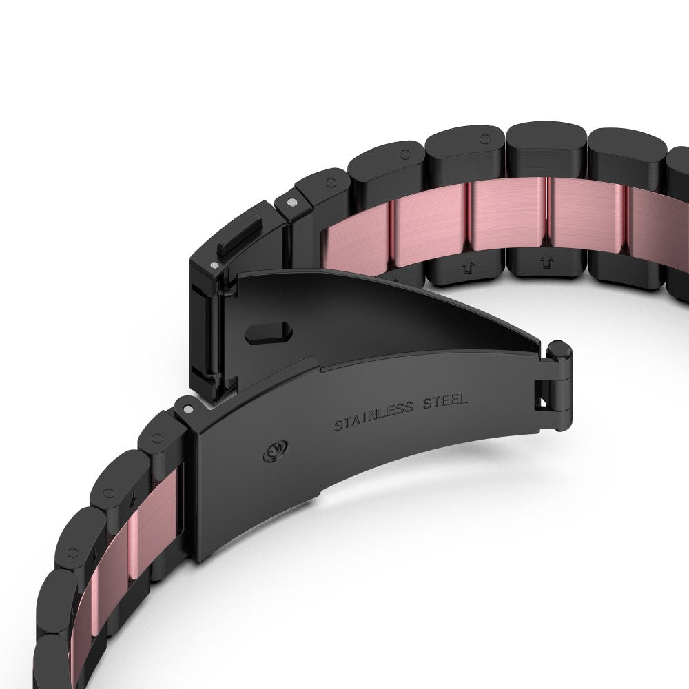 Google Pixel Watch / Watch 2 Stainless Steel Watch Strap Integrate Replacement Watch Band - Black / Pink / Black#serie_2