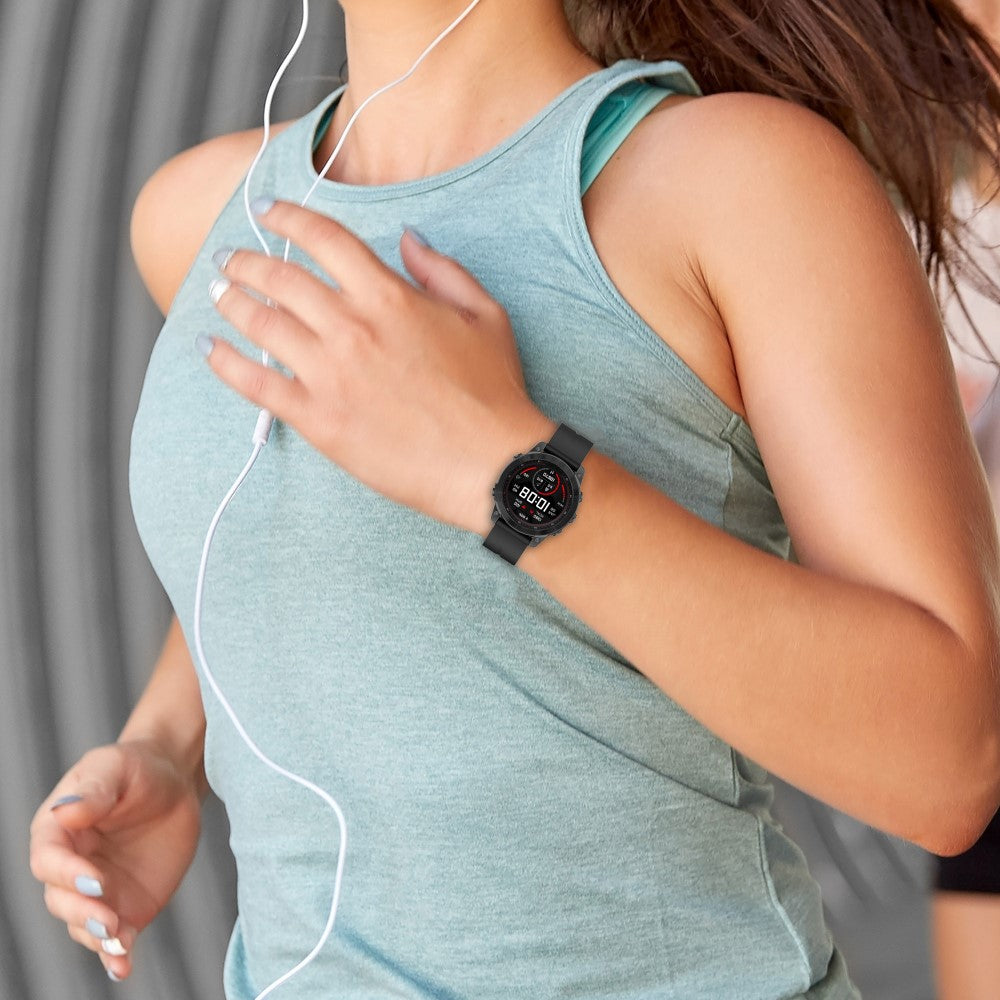 Garmin Fenix 7S / 7S Pro / Instinct 2S / Fenix 6S Watch Strap 20mm Silicone Watchband with Black Buckle - Wine Red#serie_8