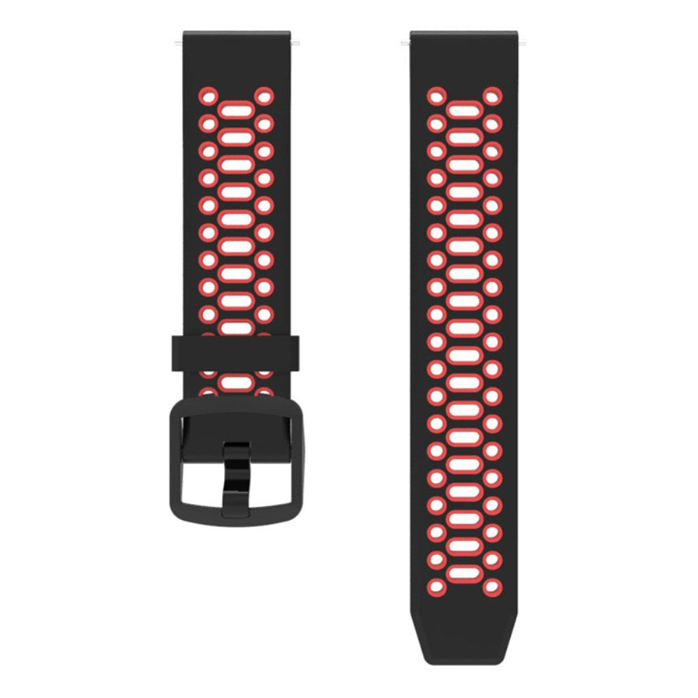 Coros Pace 2 / Garmin vivoactive 5 / GarminActive 5 / Venu Sq 2 Dual Color Watch Strap 20mm Silicone Watchband - Black / Red#serie_3