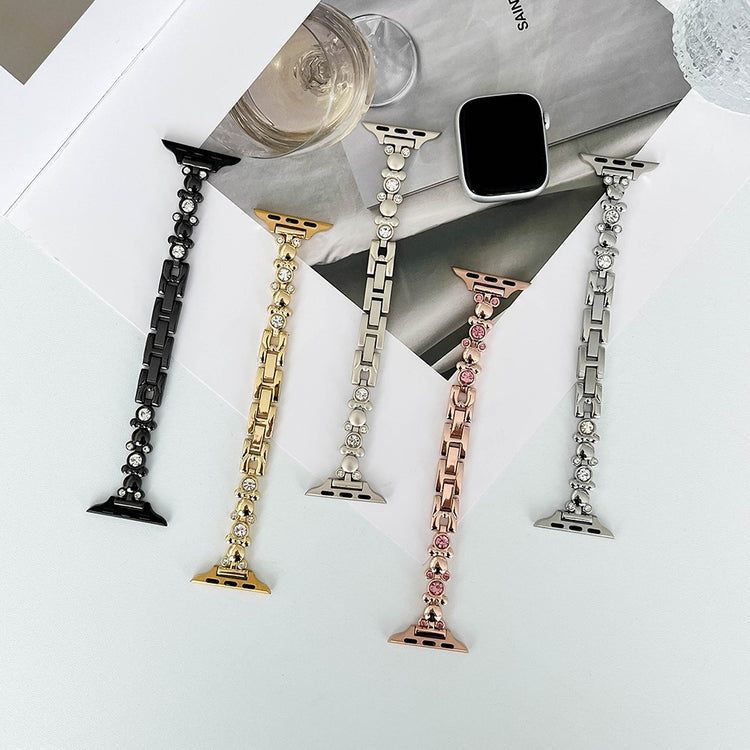 Godt Rhinsten Universal Rem passer til Apple Smartwatch - Sort#serie_1