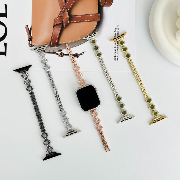 Vildt Fantastisk Rhinsten Universal Rem passer til Apple Smartwatch - Sølv#serie_5