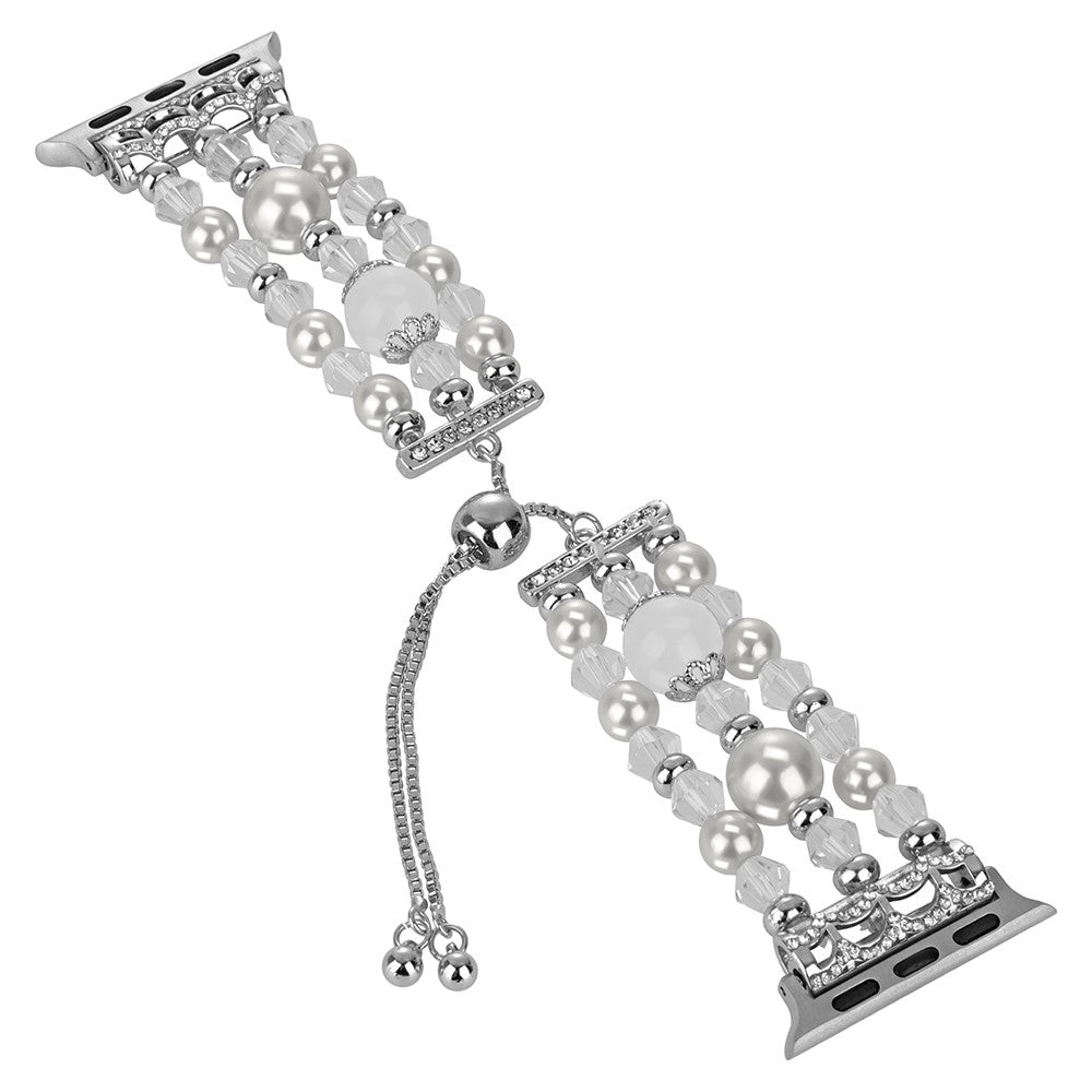 Rigtigt Hårdfør Silikone Universal Rem passer til Apple Smartwatch - Hvid#serie_3