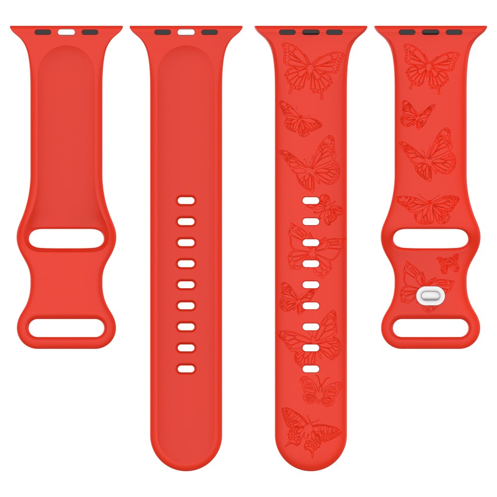 Rigtigt Fed Silikone Universal Rem passer til Apple Smartwatch - Hvid#serie_3