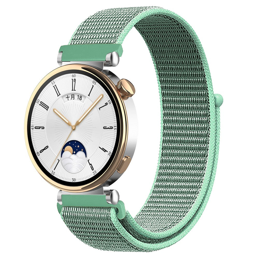 Huawei Watch GT 4 41mm / Garmin Venu 3S Watch Band 18mm Nylon Loop Adjustable Wrist Strap - Lake Green#serie_5