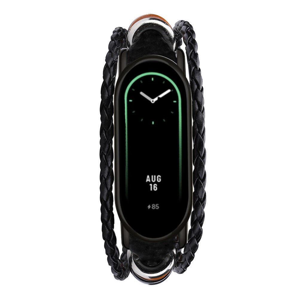 Xiaomi Smart Band 8 / Band 8 NFC Watch Bands DIY Style Beaded Retro Strap with Connector - Black#serie_1