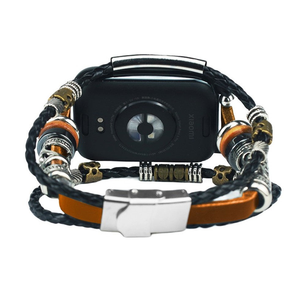 Xiaomi Smart Band 8 Pro Watch Band Retro Style Beads Watch Strap Bracelet - Brown#serie_2