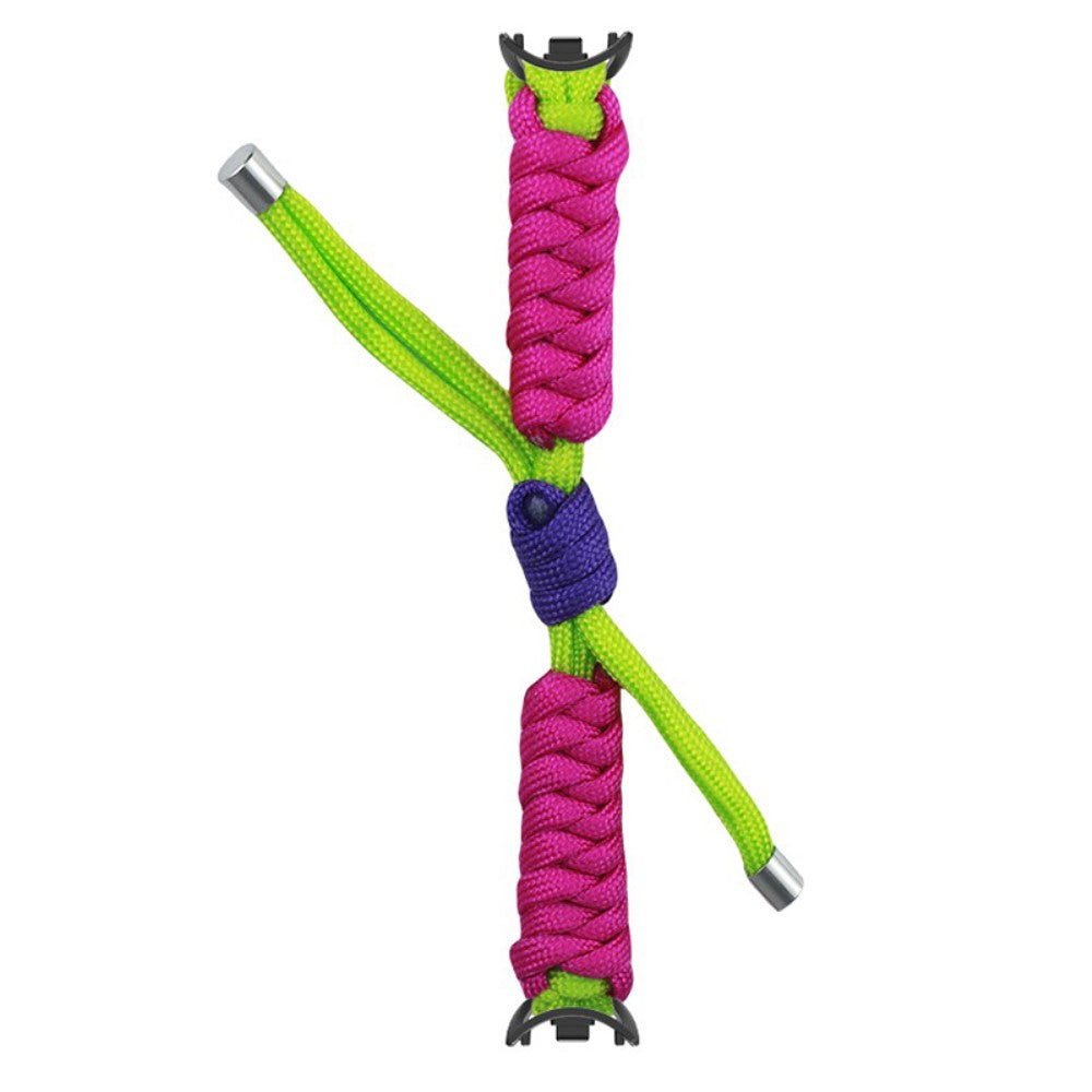 Xiaomi Smart Band 8 / Smart Band 8 NFC Watch Band Contrast Color Braided Rope Bracelet - Bright Yellow+Rose#serie_9