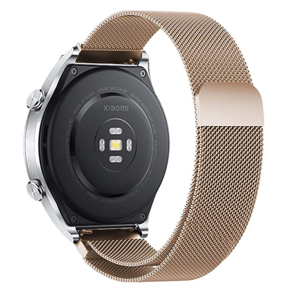 KALEBOL KLB-ML-001 Samsung Galaxy Watch6 / Garmin Venu Sq / Huawei Watch GT 4 41mm Metal Watch Strap 20mm Milanese Magnetic Watch Band - Retro Gold#serie_6