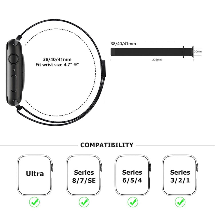 Stilren Metal Universal Rem passer til Apple Smartwatch - Grøn#serie_3