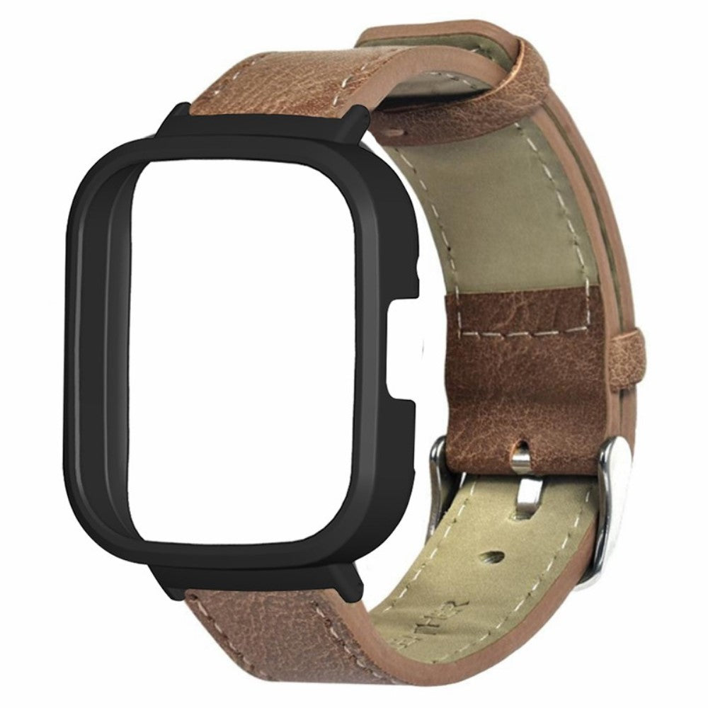 Smuk Kunstlรฆder Rem passer til Xiaomi Redmi Band 3 - Brun#serie_1