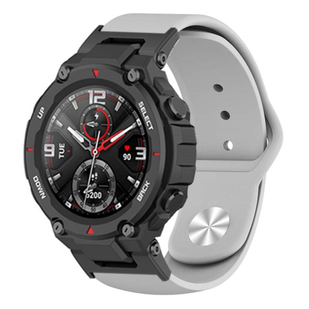 Huami Amazfit T-Rex / T-Rex Pro Silicone Watch Strap Alloy Buckle Replacement Watch Band - Grey#serie_8