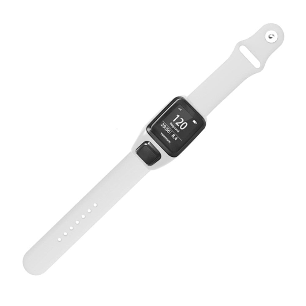 TomTom Runner 3 / Adventurer Sport Bands Silicone Watch Strap with Case - White#serie_2